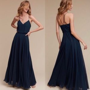 Navy Jenny Yoo BHLDN collection Maxi Dress
